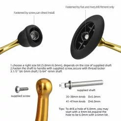 Gomexus CNC Small Spin Reel Power Knob -Fishing Rods Shop Gomexus CNC Small Spin Reel Power Knob Drill Instructions
