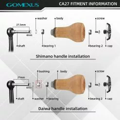 Gomexus Power Knob Cork CA27 27mm -Fishing Rods Shop Gomexus Power Knob Cork CA27 27mm Fitting Info