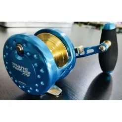 Maxel Transformer High Speed Jigging Overhead Reel -Fishing Rods Shop Maxel Transformer Jigging Overhead Reel Blue Light Gold