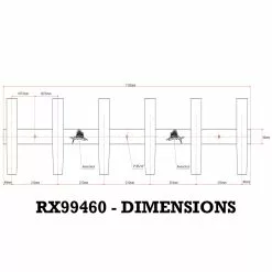 Reelax Stainless Steel 6 Rod Coaming Rod Rack -Fishing Rods Shop Reelax Stainless Steel 6 Rod Coaming Rod Rack Dimensions