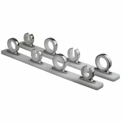 Sam Allen Wholesale Reelaxn Rod Holder Hanger Rack Stainless Steel -Fishing Rods Shop Rod Rack Stainless Steel Board Mounted 4 Rod